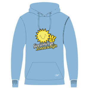 Hoodie Goeiemorge Zonneschijn (blauw)