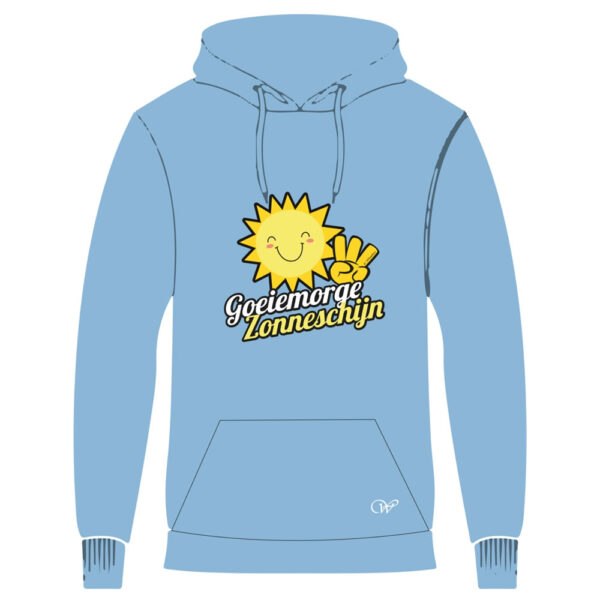 Hoodie Goeiemorge Zonneschijn (blauw)